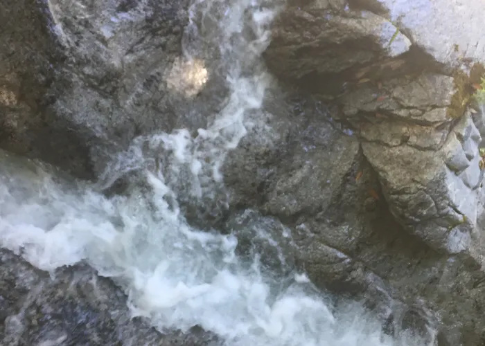 Whitewater over the rock face