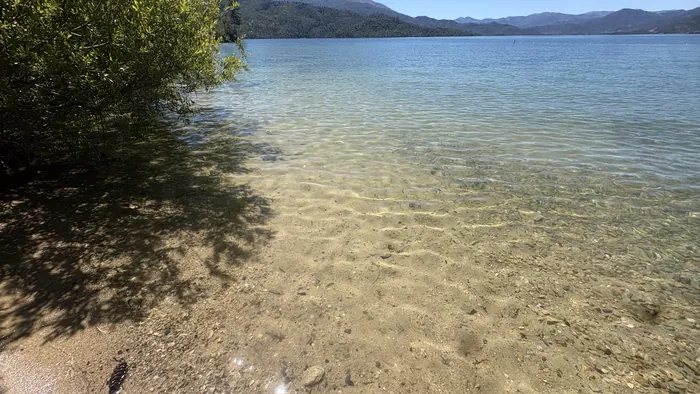 A quiet cove under the trees at Whiskeytown Lake