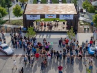 Summer street event on Market Street in downtown Redding