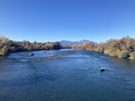 The Sacramento River at Redding, where the Lake Redding Regatta paddle race is held