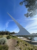 The Sundial Bridge over the Sacramento River in Redding