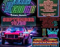 Redding Motorsports Park drag racing poster for September 19 and 20
